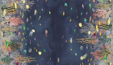 Ocean Flow - Blue - Deep Blue - Katherine Quinn