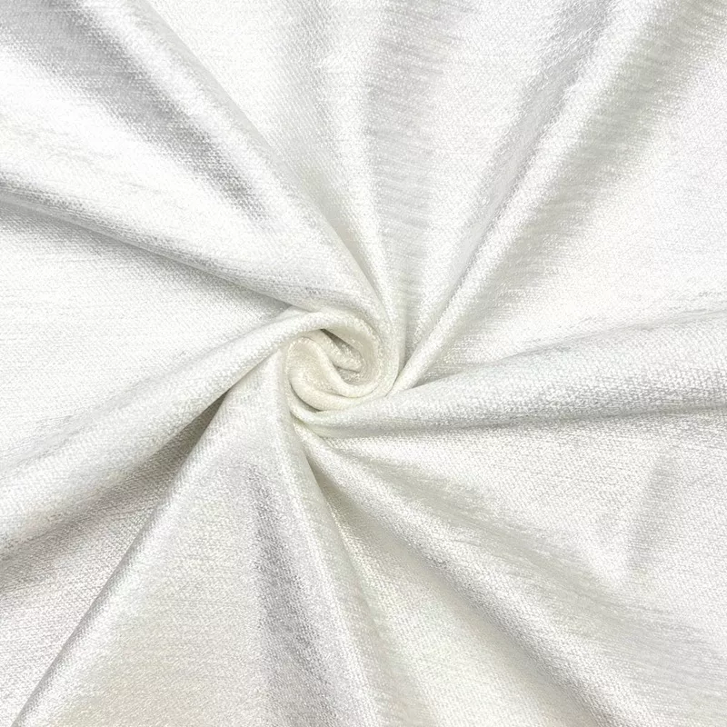 Off-White Lustre Chenille Print Base Fabric