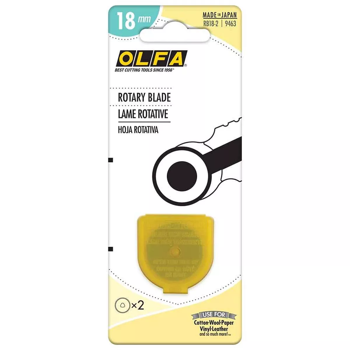 OLFA 18mm Rotary Blades- 2 pk