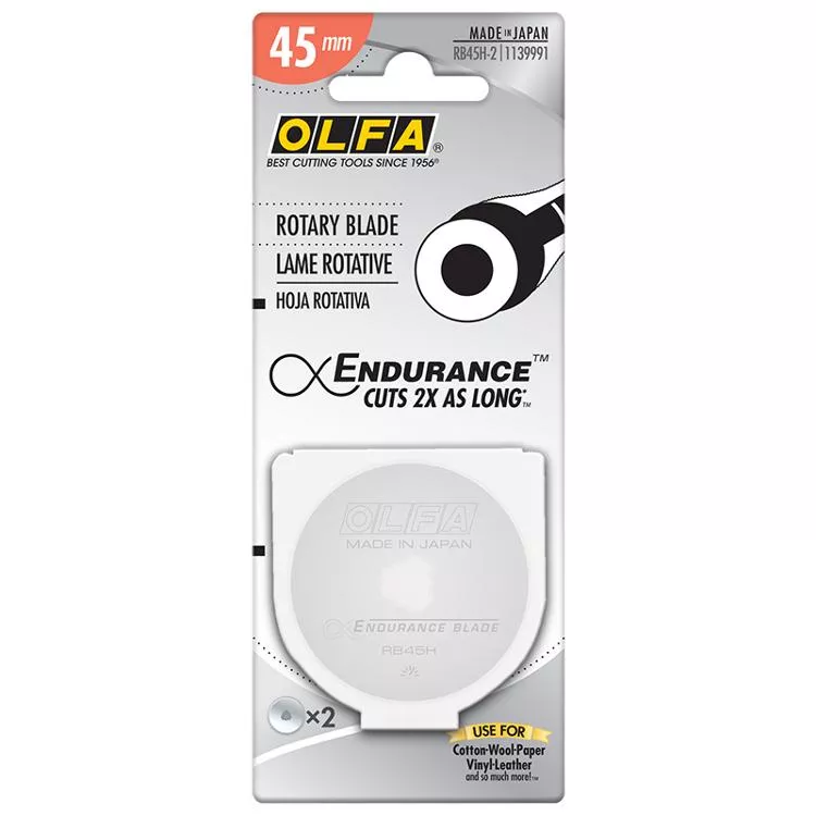 Olfa 45mm Endurance Replacement Blades 2ct