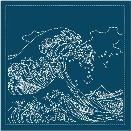 Olympus Sashiko Sampler (Hokusai Katsushika)