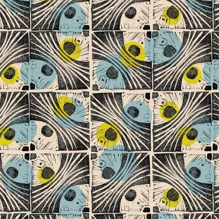 Orbit - Blue & Chartreuse - New Abstracts