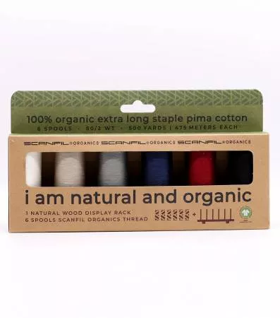 Organic Thread Set - 50 wt - Naturals - 7 pcs - Scanfil