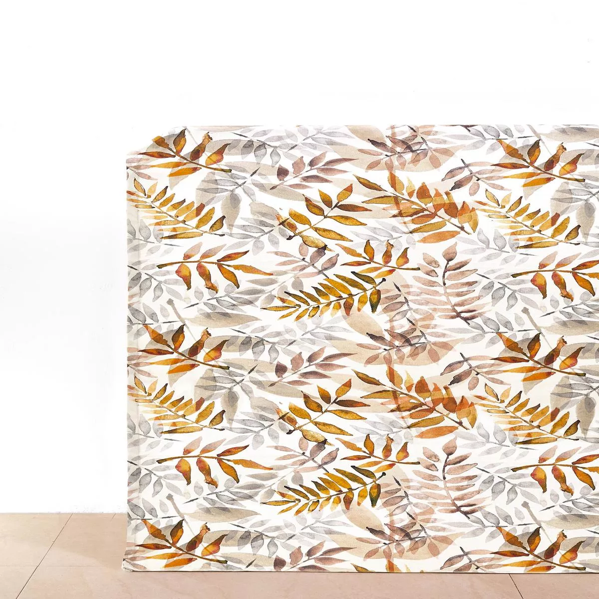 ‘Oscar Gold’ Fabric by the Yard (Orange/ Gray/ Brown)