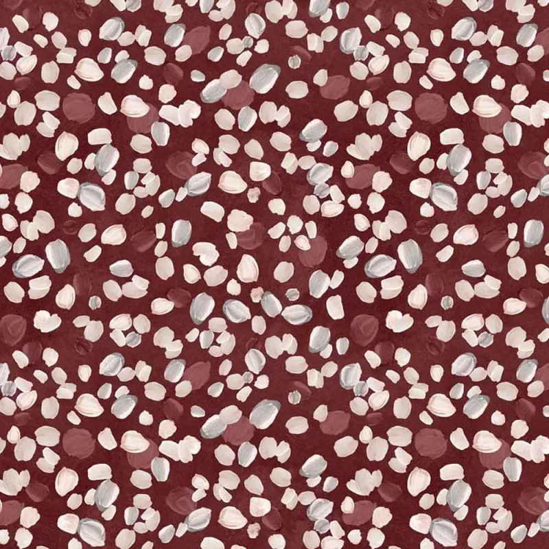 P&B Textiles – Le Jardin – Dotty – Dark Red – Yardage