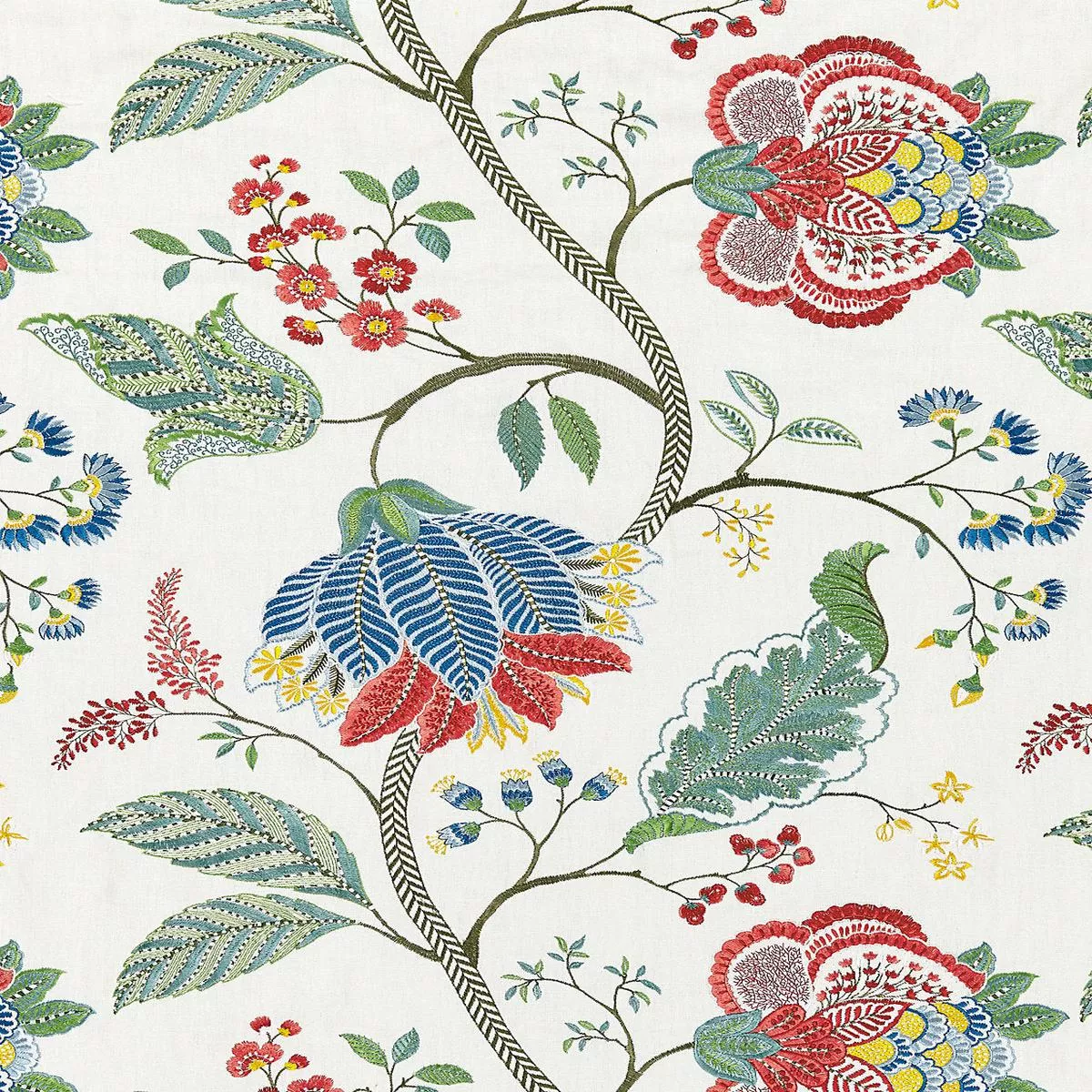 Palampore Embroidery – Bloom by Scalamandre Fabric