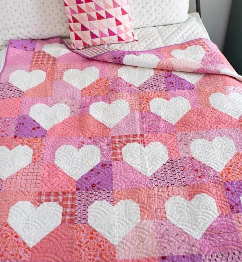 Patchwork Hearts II Quilt Pattern