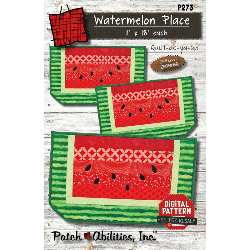 Pattern Patch-Abilities Watermelon Place Placemat P273 – DIGITAL DOWNLOAD