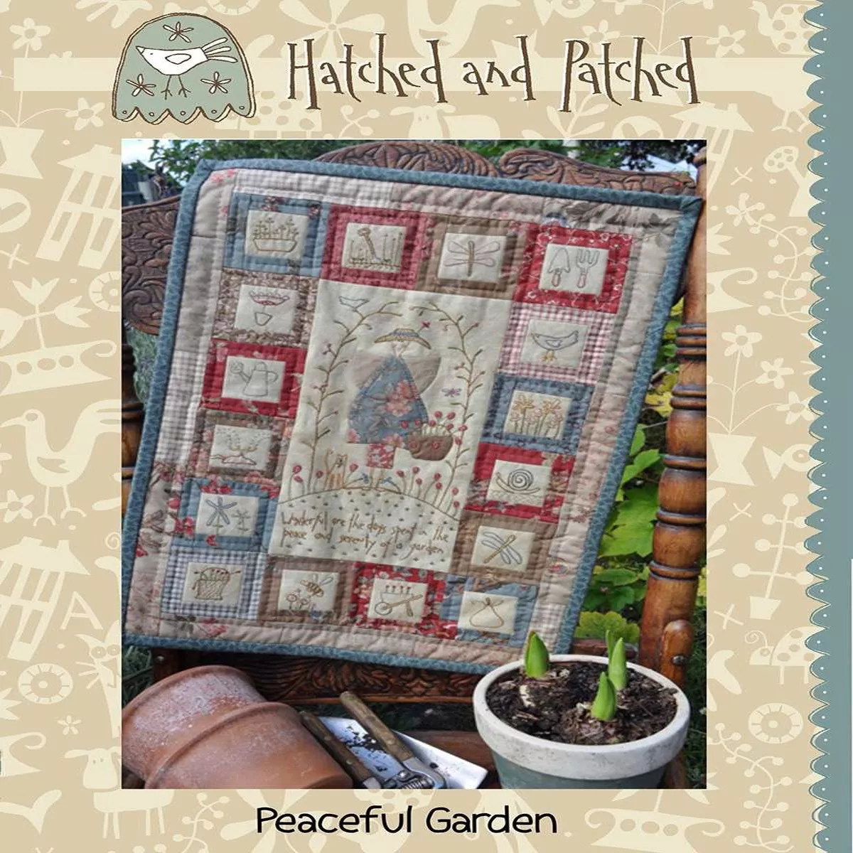 Peaceful Garden Wall Hanging Pattern by Anni Downs