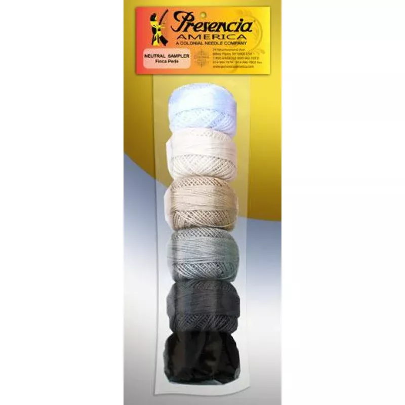Pearl Cotton Size 8 Thread Sampler Pack Neutral — Presencia
