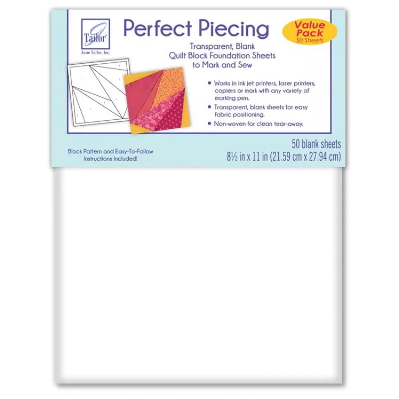 Perfect Paper Piecing Foundation Sheets by June Tailor – 50 Count