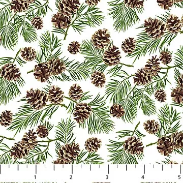 Pinecones - White - Beary Merry Christmas
