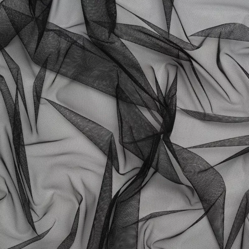Polyester Tulle – Black – Designer Deadstock
