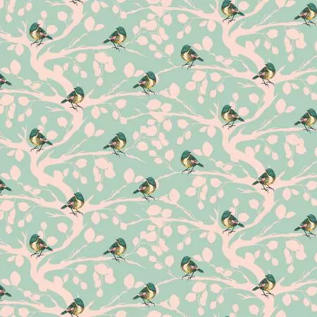 Porch Swing Birds and Branches Mint