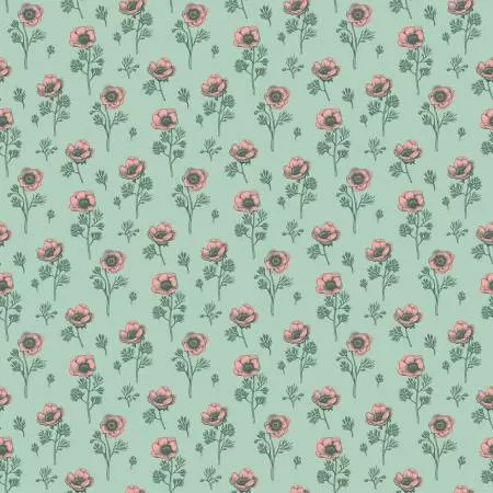 Porch Swing Botanical Anemones Mint