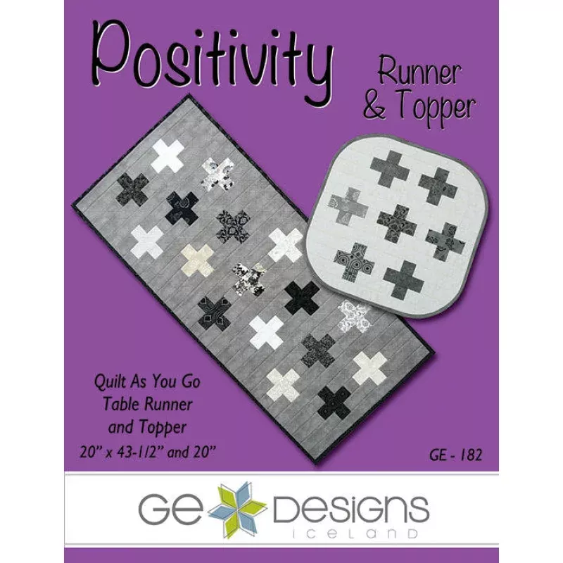 Positivity Table Runner & Topper Pattern 182