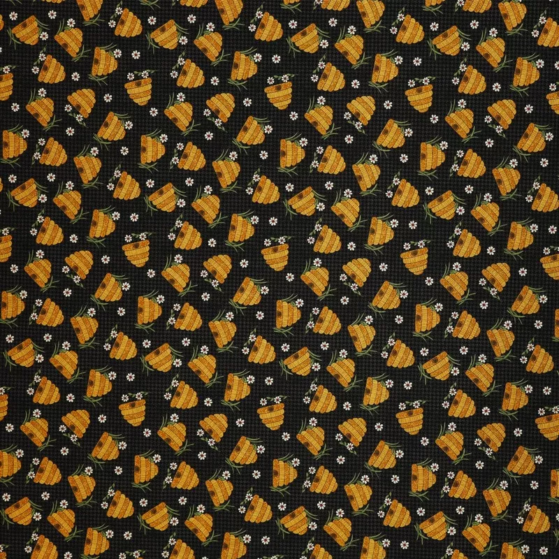 Prairie Chicks Fabric Collection – Hive Black