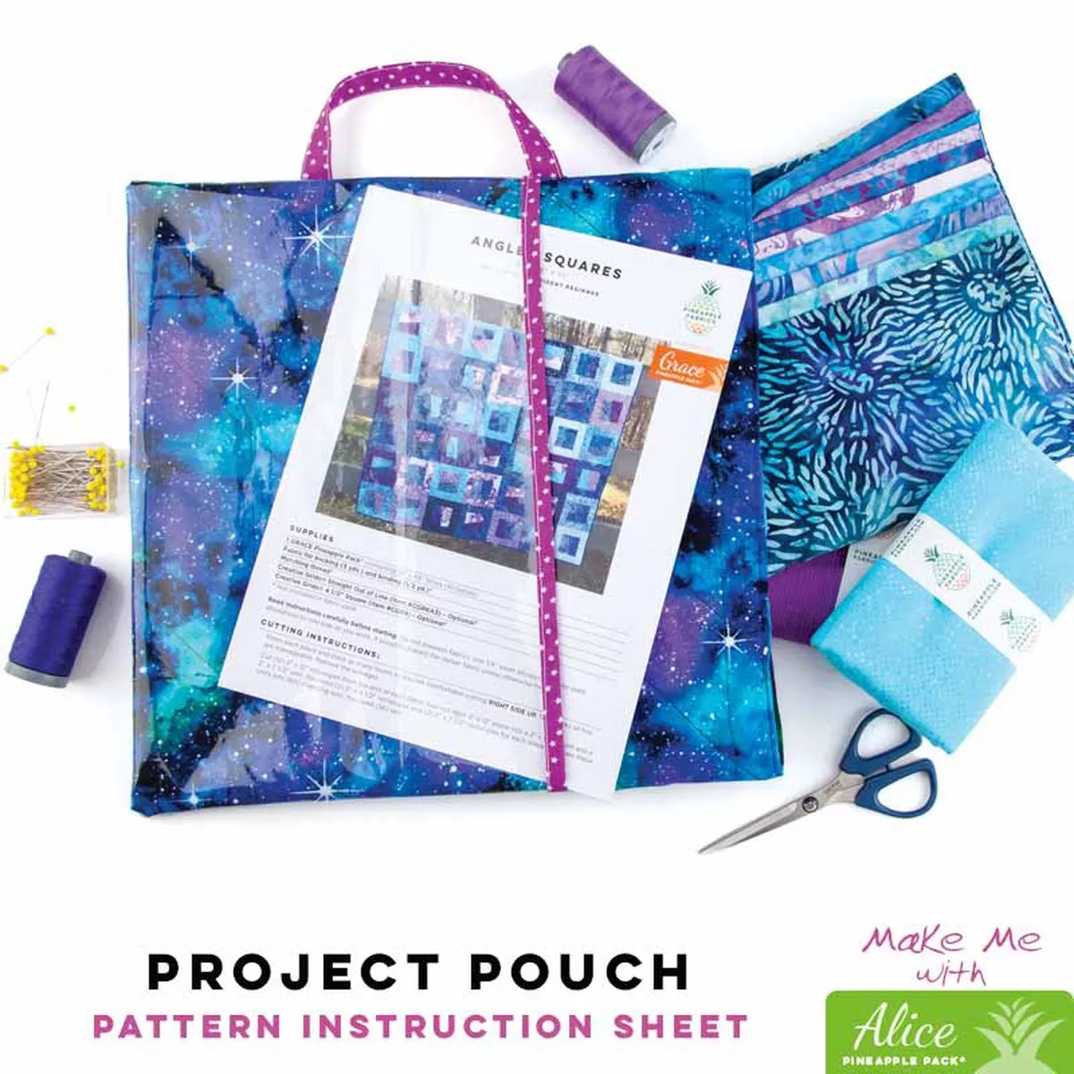 Project Pouch – Alice Pineapple Pack Pattern