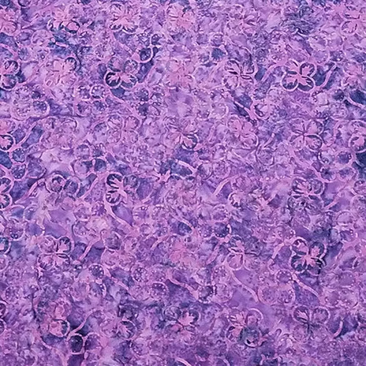 Purple Grape Batik Cotton Fabric