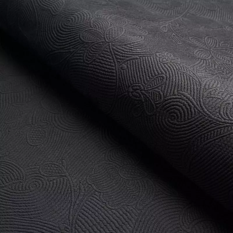 QUILTED SCROLL MATELASS | Pitch Black