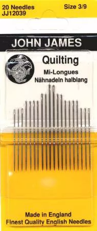 Quilting Needles - Assorted Sizes 3/9 - 20ct - John James