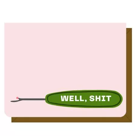 Quilty Card - Well, Sh!t - Kati Cupcake