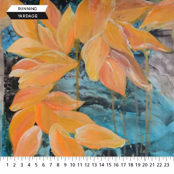 Rain Showers Daffodil Petals Denim