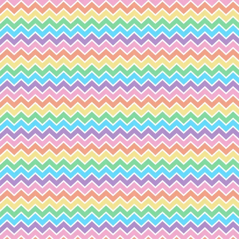 Rainbow Chevron Fabric – Multi