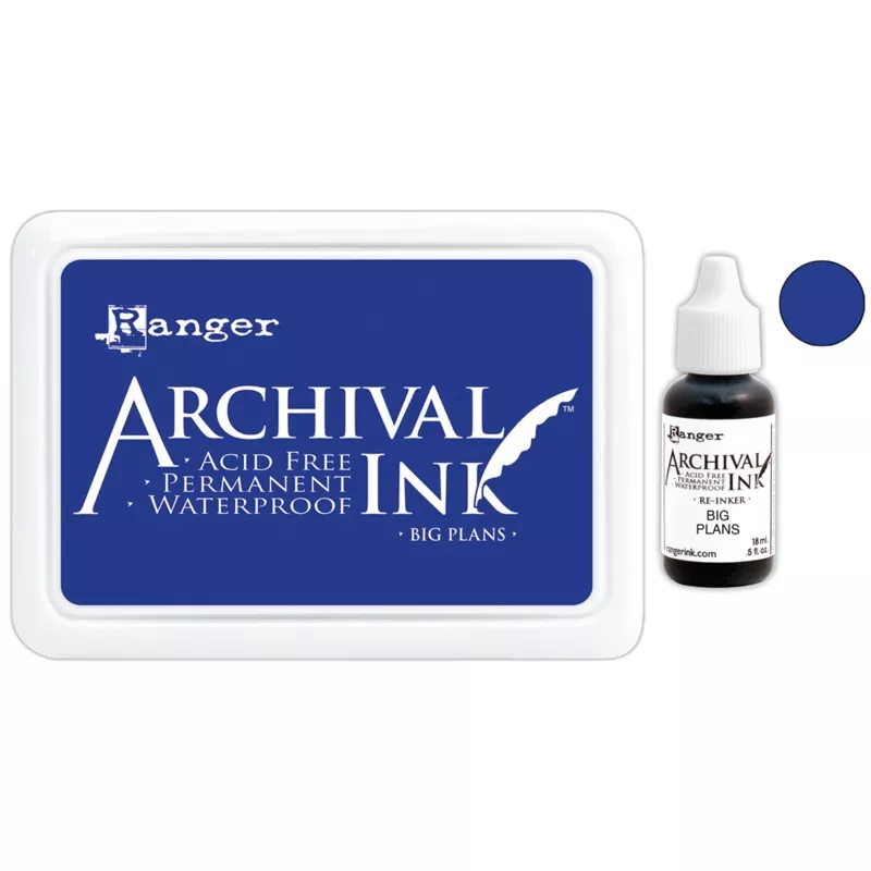 Ranger Big Plans Archival Ink Pad And Reinker Bundle