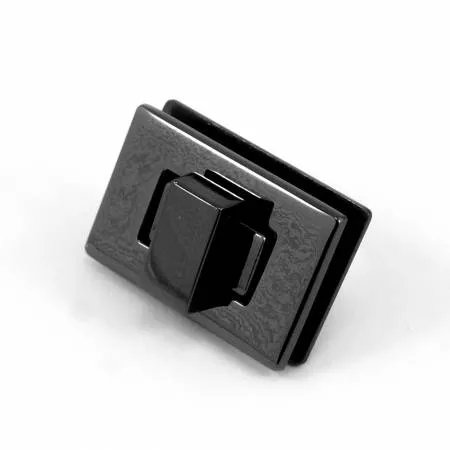 Rectangle Turn Lock/Gunmetal (Emmaline Bags)