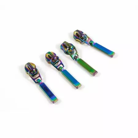 Rectangular Zipper Pull (#3 10 pack)/Rainbow (Emmaline)
