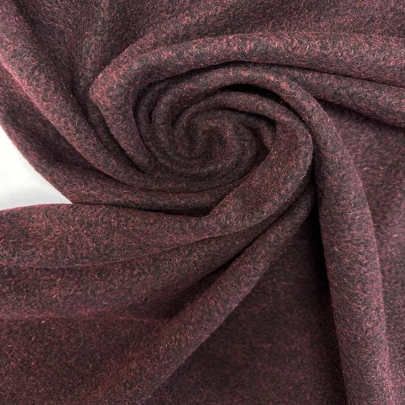 Red-Black Wool Blend Tweed