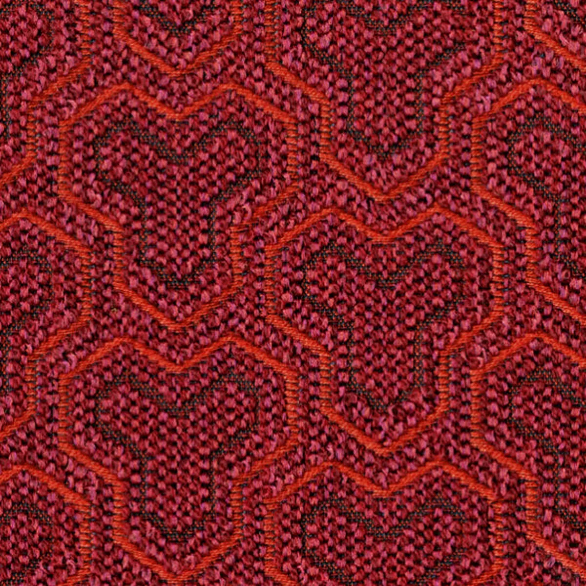 Remnant of Designtex Tessellate Rhubarb Upholstery Fabric