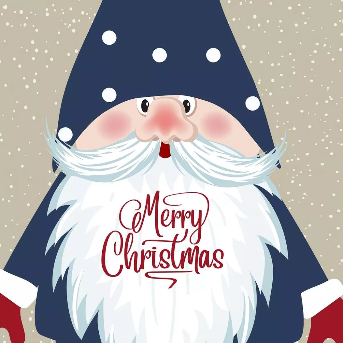 Retro Christmas Gnome Fabric Panel – Multi