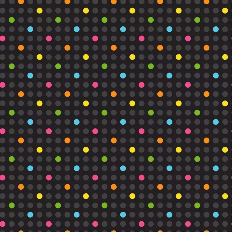 Retro Rainbow Scatter Dots Fabric