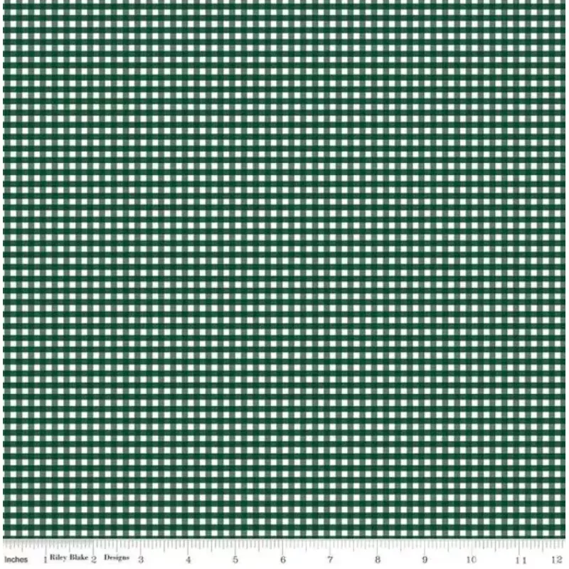 Riley Blake – Gingham – Christmas Green – 1/2 YARD CUT