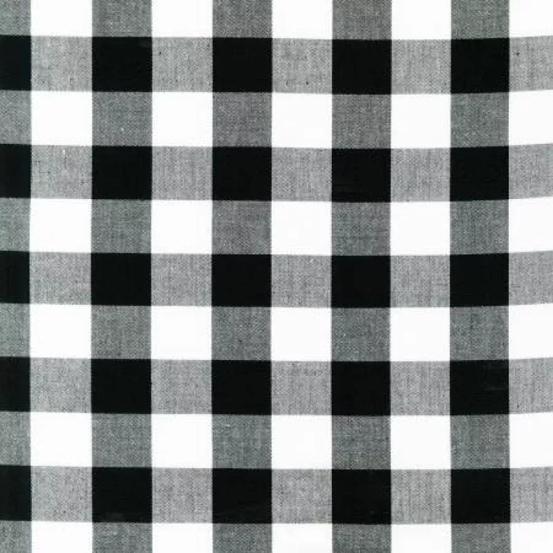 Robert Kaufman – 1 Black Gingham – 1/2 YARD CUT