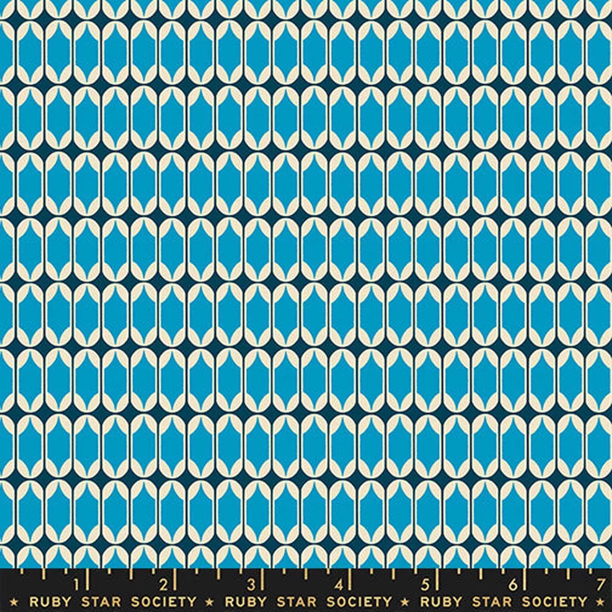 Ruby Star Society Trinketry Geometric Bright Blue Fabric