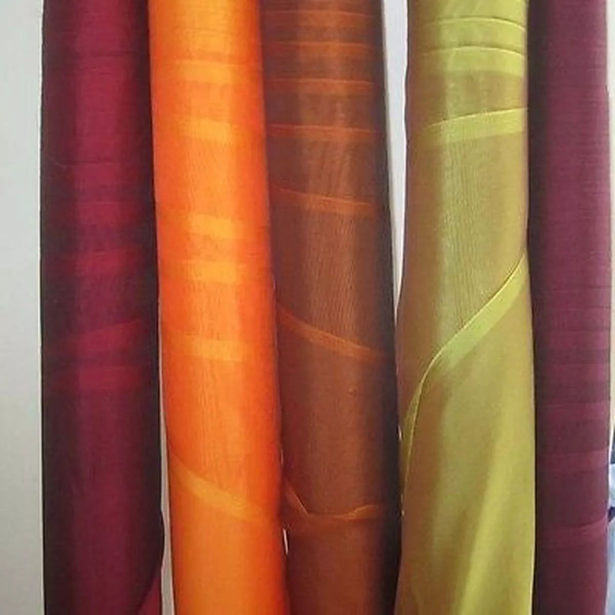 Sample Set – Iridescent Silk Chiffon 6″x54″ Each