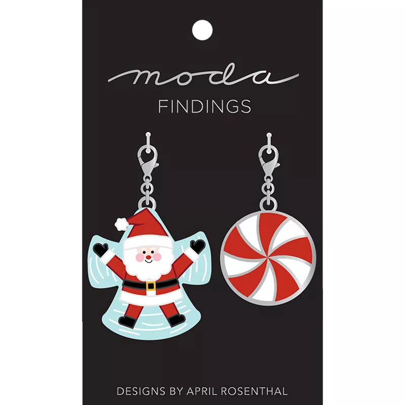 Santa & Candy Zipper Pulls 2 ct (April Rosenthal)