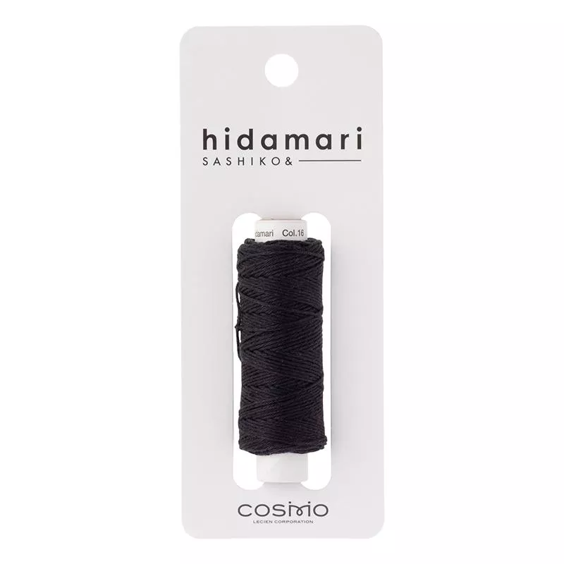 Sashiko Solid Thread - Black - 30 Meters - Cosmo Hidamari
