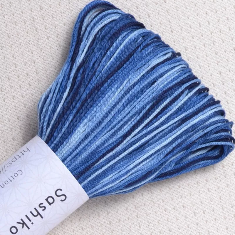 Sashiko Thread, Variegated Navy #157