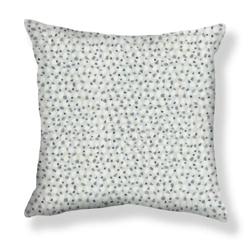 Scattered Dot Pillow in Gray-Blue