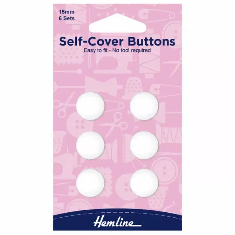 Self-Cover Buttons – Nylon – 15mm