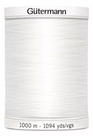 Sew-all Polyester All Purpose Thread - 1047yds - White - Gutermann