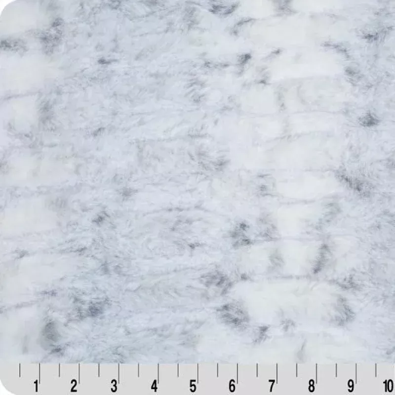 Silver Luxe Cuddle Milan Lynx Fabric per yard