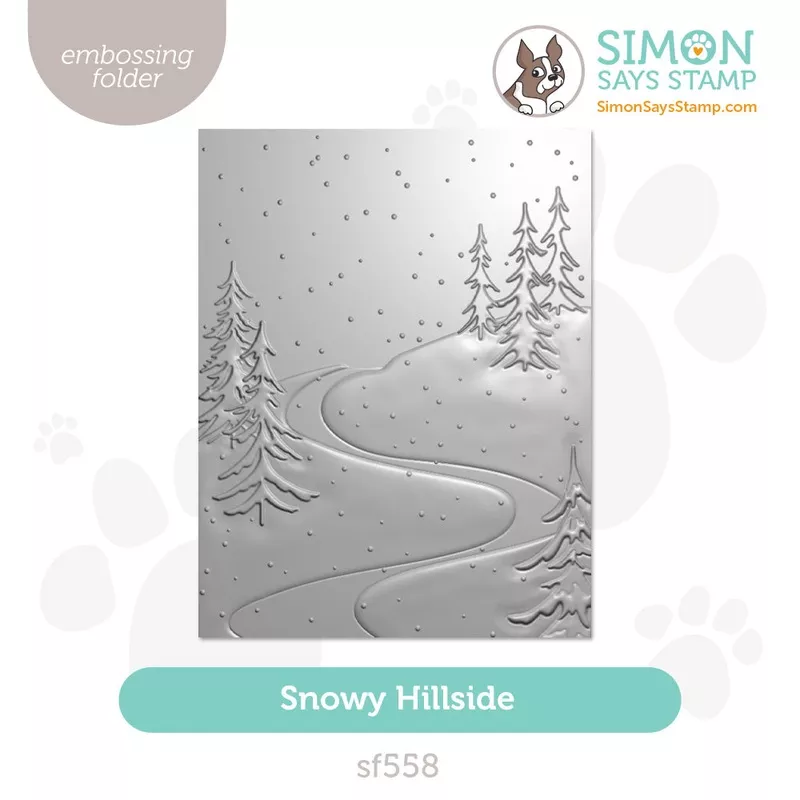 Simon Says Stamp Embossing Folder Snowy Hillside sf558 And Everything Nice