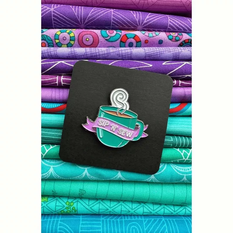 Sip 'N' Sew Mug Enamel Pin