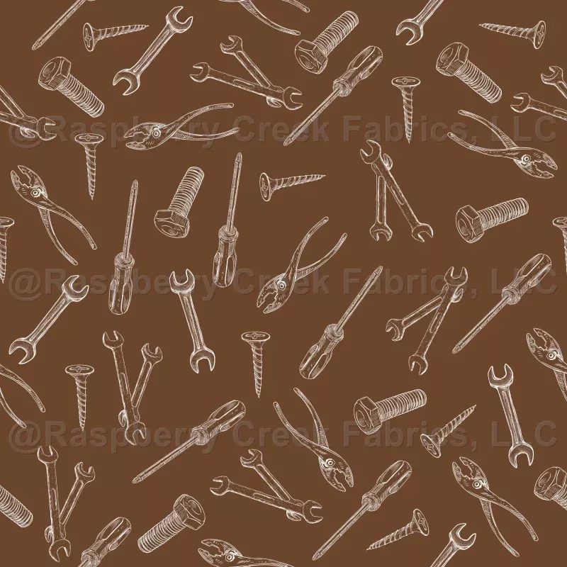 Sketched Tools on Brown – small