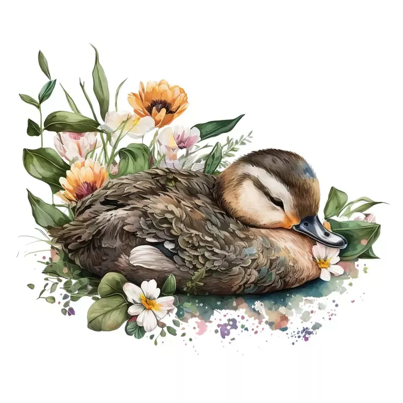 Sleepy Duck Fabric Panel